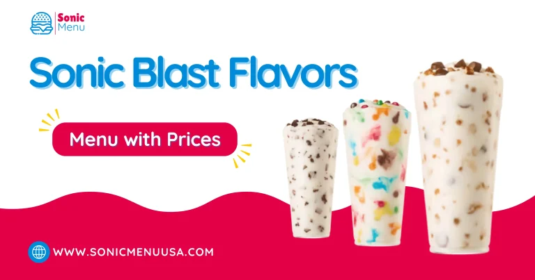 Sonic Blast Flavors with Prices 2025